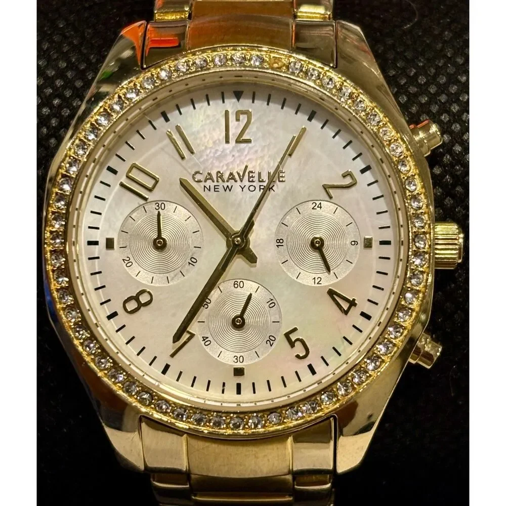 Caravelle New York Melissa Chronograph Watch 44L114 – New Battery